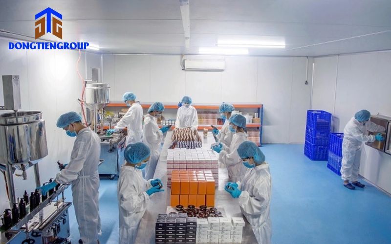Thi công phòng sạch cho công ty gia công mỹ phẩm 3C
