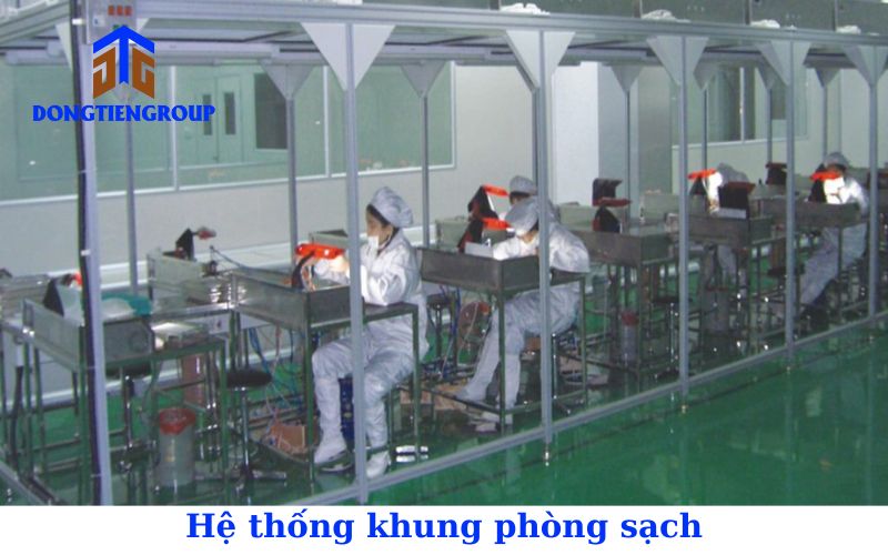 Hệ thống khung là bộ phân chịu lực chính cho không gian phòng sạch