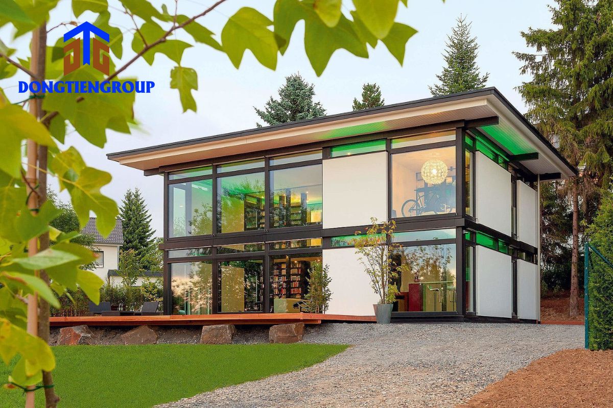 Mẫu nhà lắp ghép đẹp 2 tầng hiện đại với giá 500 triệu
