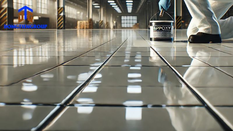Sơn Epoxy Trên Nền Gạch 2 Thi Công Sơn Epoxy Trên Nền Gạch